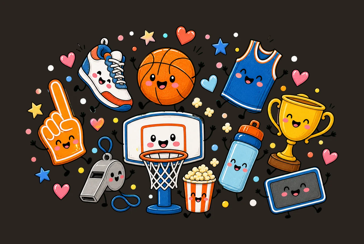 Basketball Cute Basketball Sports Sublimation Variation E contrast preview thumbnail