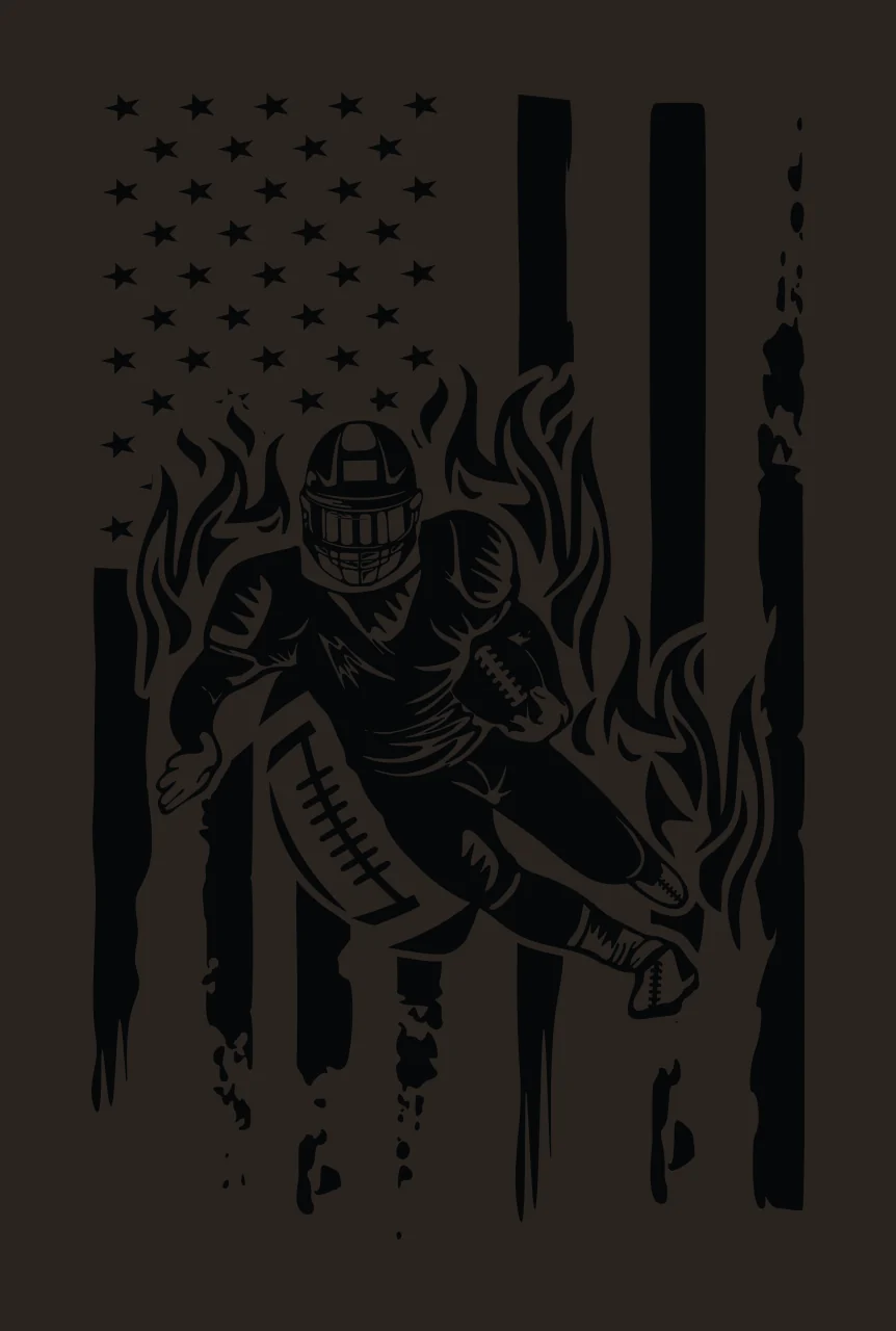 Flag Racing Text Over American Graphic tree heartbeat line contrast preview thumbnail