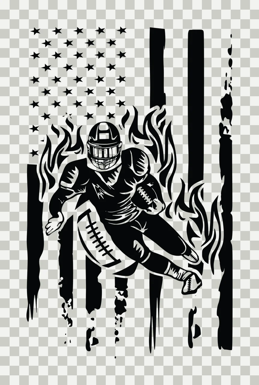 Flag Racing Text Over American Graphic tree heartbeat line transparency and detail preview thumbnail