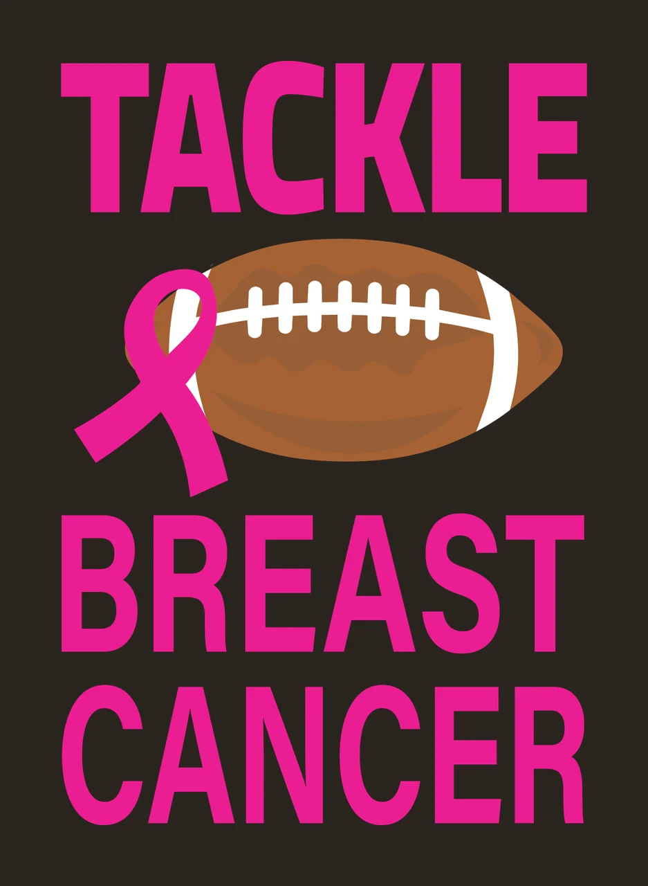 Tackle Breast Cancer Text With Slogan And Awareness contrast preview thumbnail