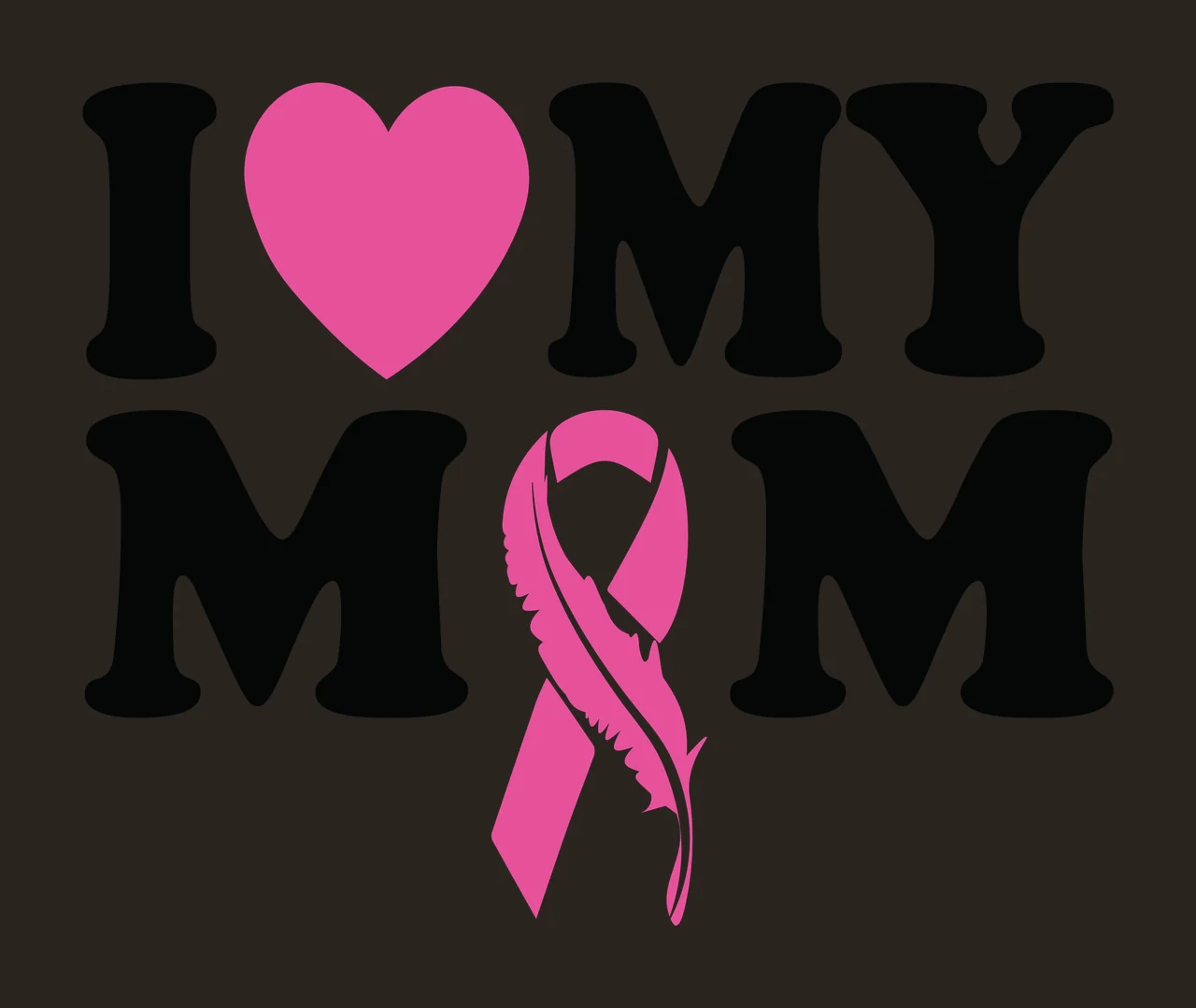 Can Glass Wrap I My Mom Love Ribbon contrast preview thumbnail