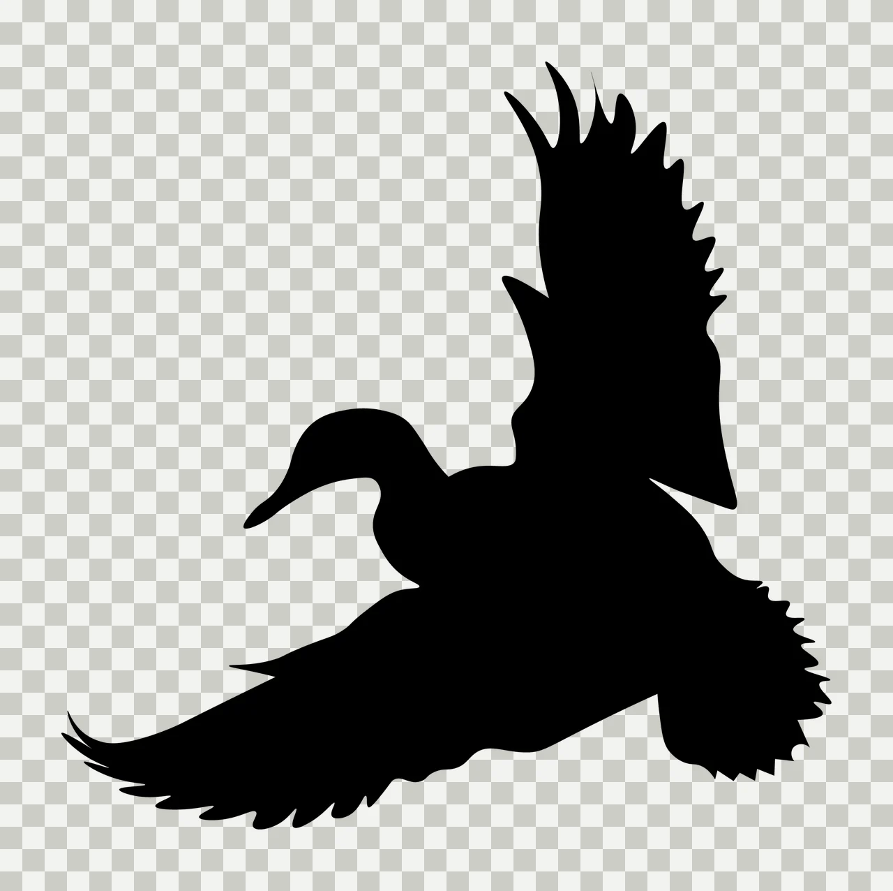 Can Glass Wrap Flying Duck Silhouette transparency and detail preview thumbnail