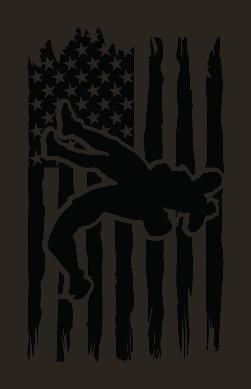 Wrestling Athletes On Distressed Flag wrestlers stars stripes contrast preview thumbnail