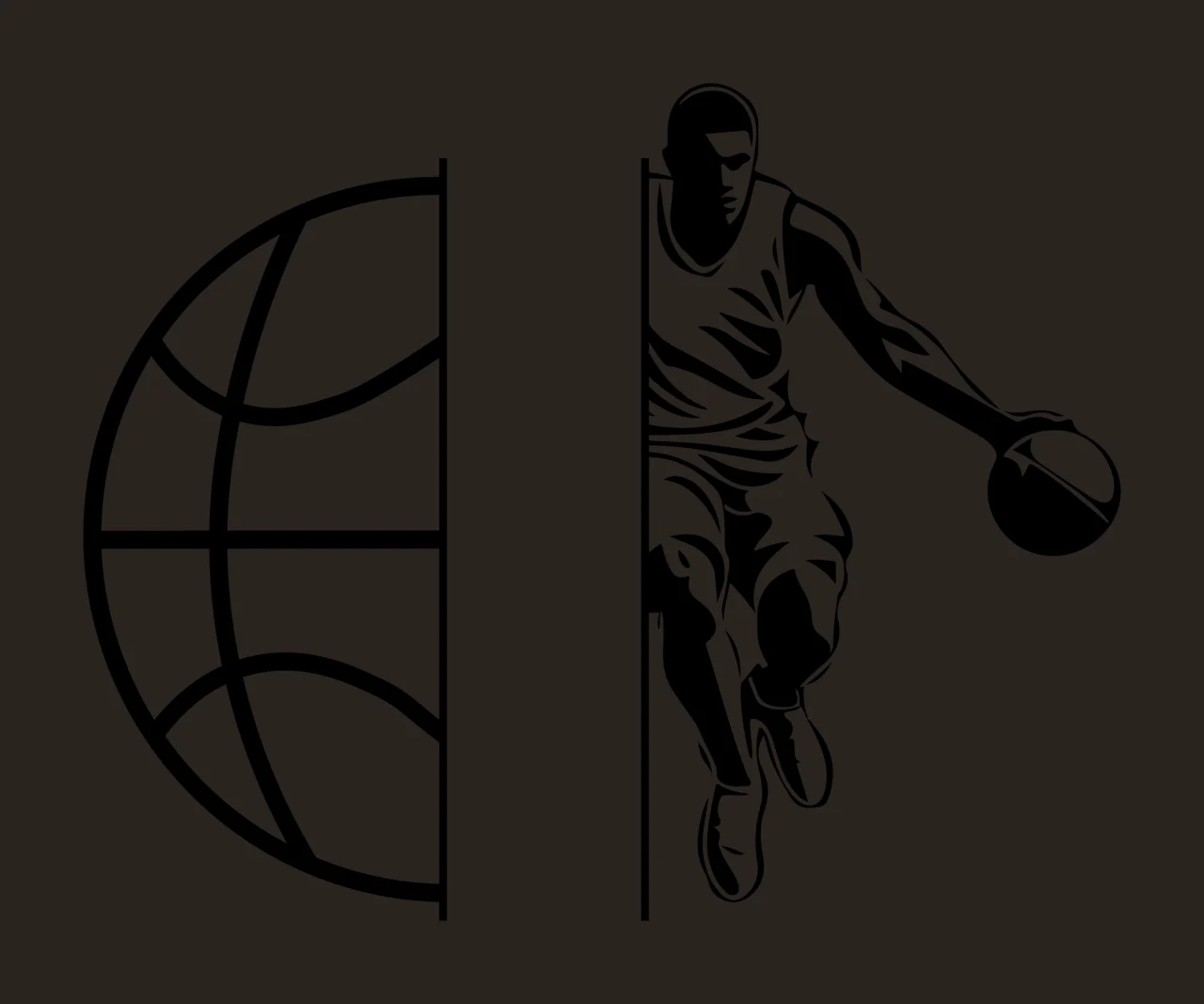 Ball Basketball Player Dribbling Beside Globe Jersey Shorts contrast preview thumbnail