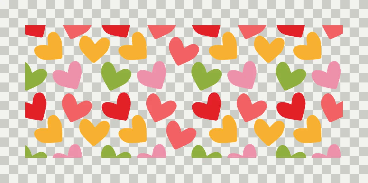 Hearts Can Glass Wrap Black Heart Shapes Pattern white plain transparency and detail preview thumbnail