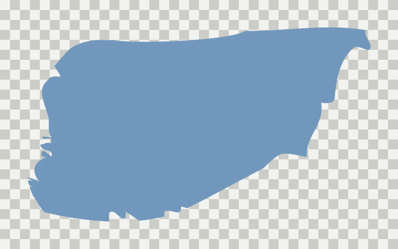 Paint stroke Illustration with textured edges and ink swatch in muted blue, slate blue and white transparency and detail preview thumbnail