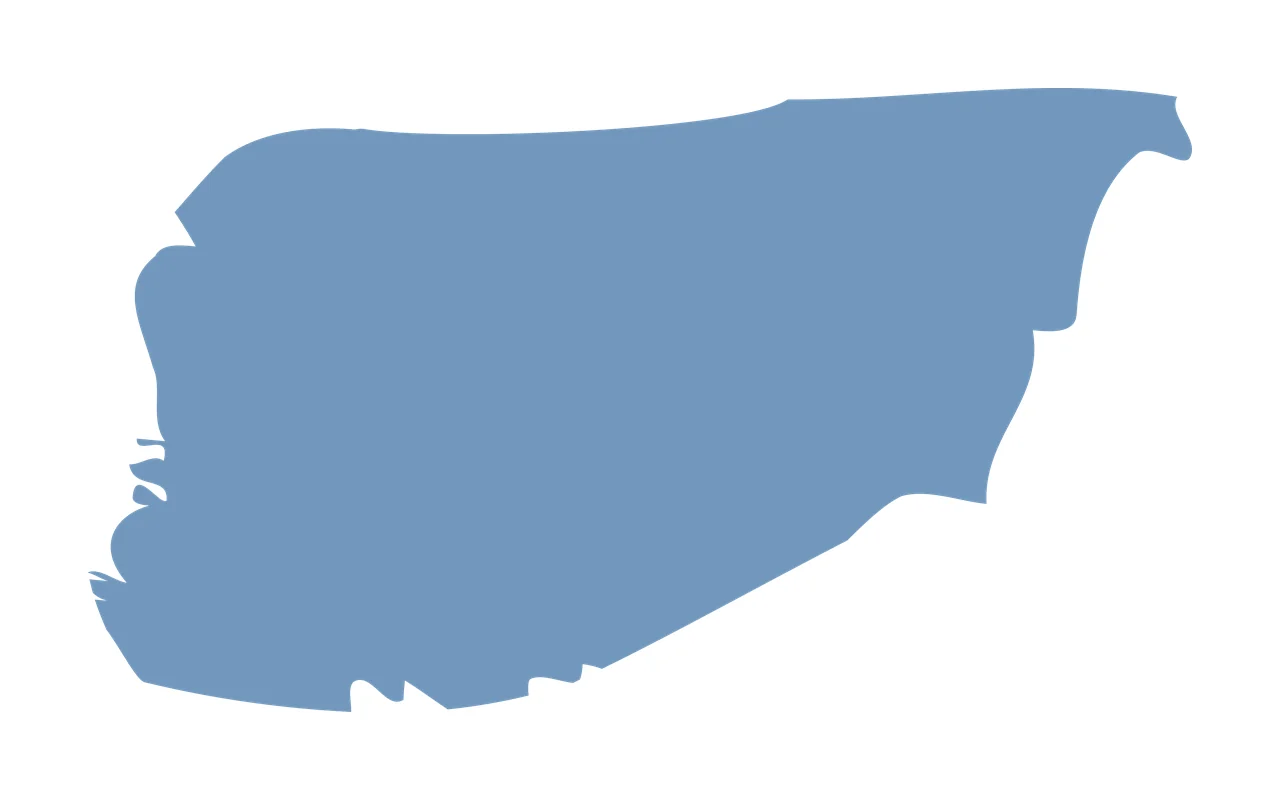 Paint stroke Illustration with textured edges and ink swatch in muted blue, slate blue and white