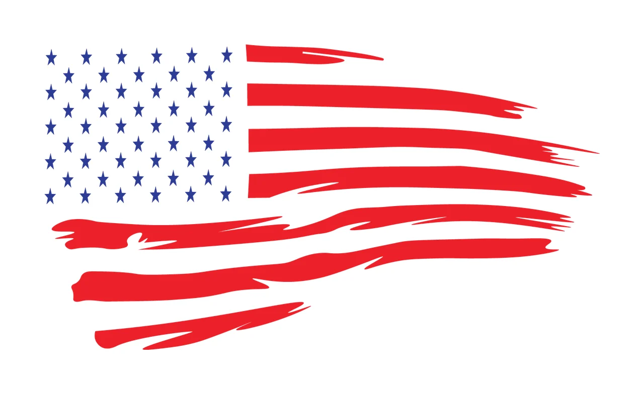 Can Glass Wrap Flag Of The United States