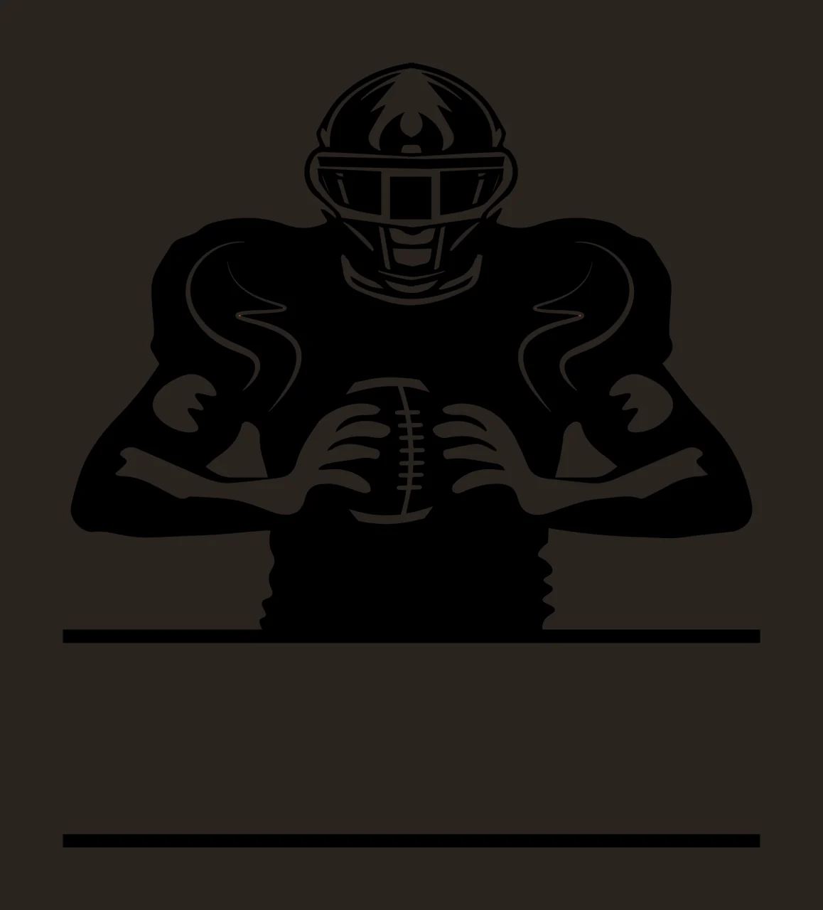 Football Player Holding Ball With Helmet And Horizontal contrast preview thumbnail