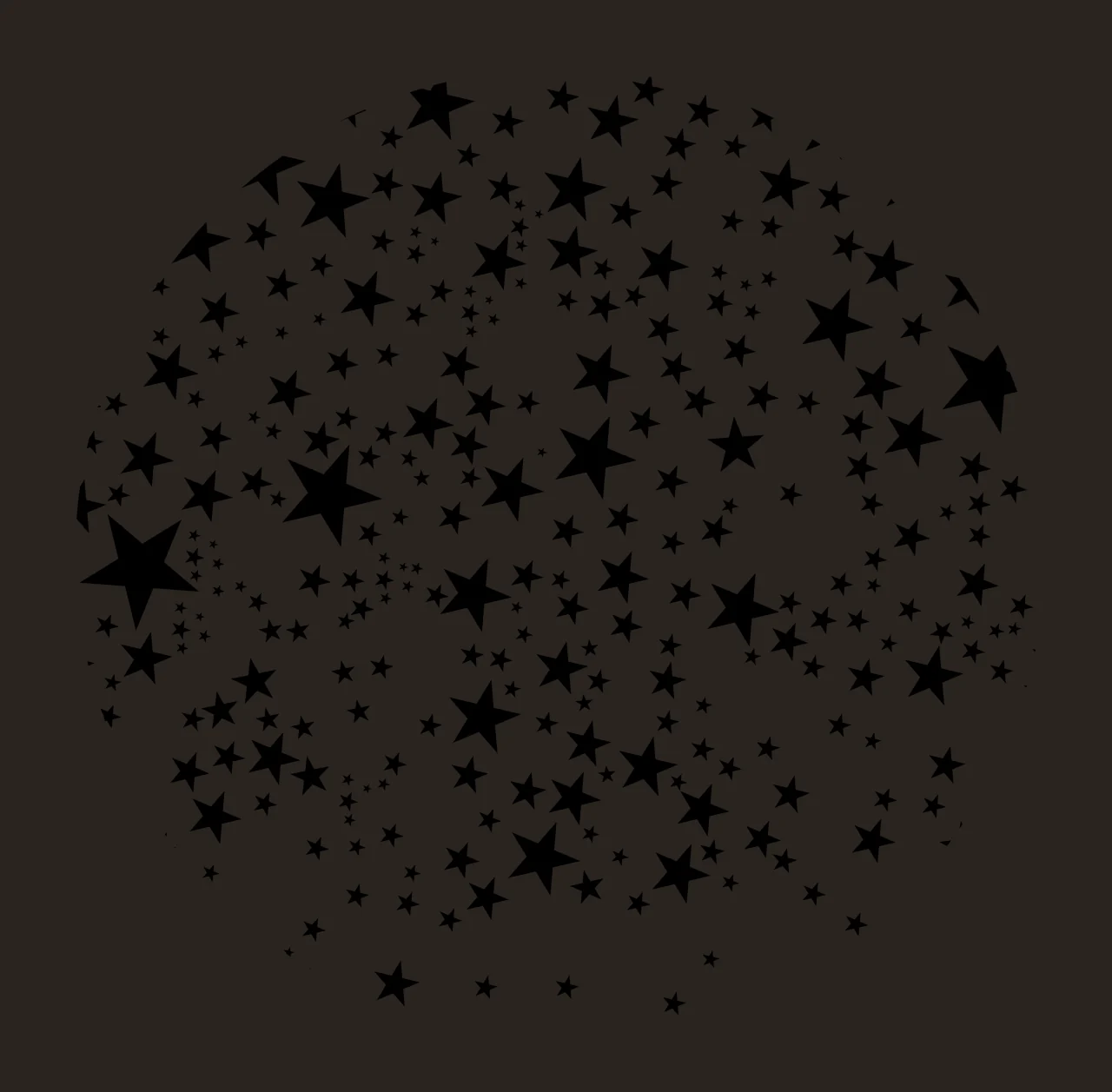 Keychain Circular Star Field Negative Pattern stars arranged in frame contrast preview thumbnail