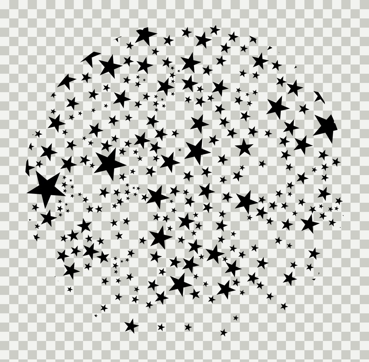 Keychain Circular Star Field Negative Pattern stars arranged in frame transparency and detail preview thumbnail