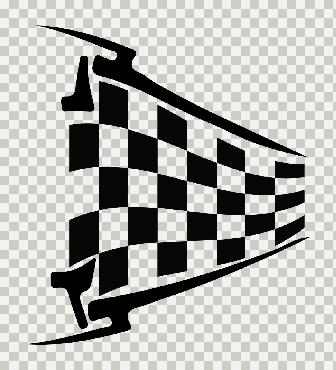 Can Glass Wrap Checkered Flag Waving With Abstract transparency and detail preview thumbnail