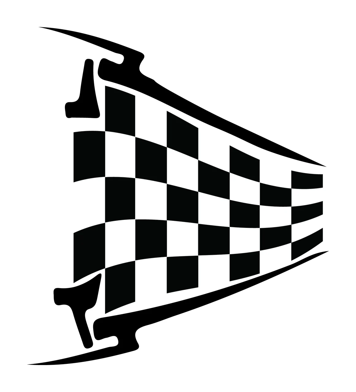 Can Glass Wrap Checkered Flag Waving With Abstract