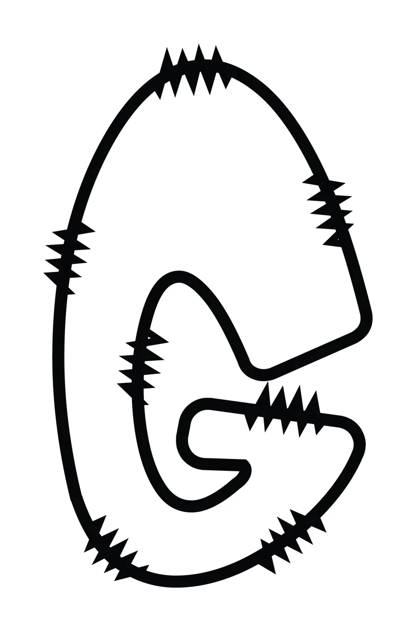 Letters Doodle Character 31 hand drawn sketch whimsical scalable