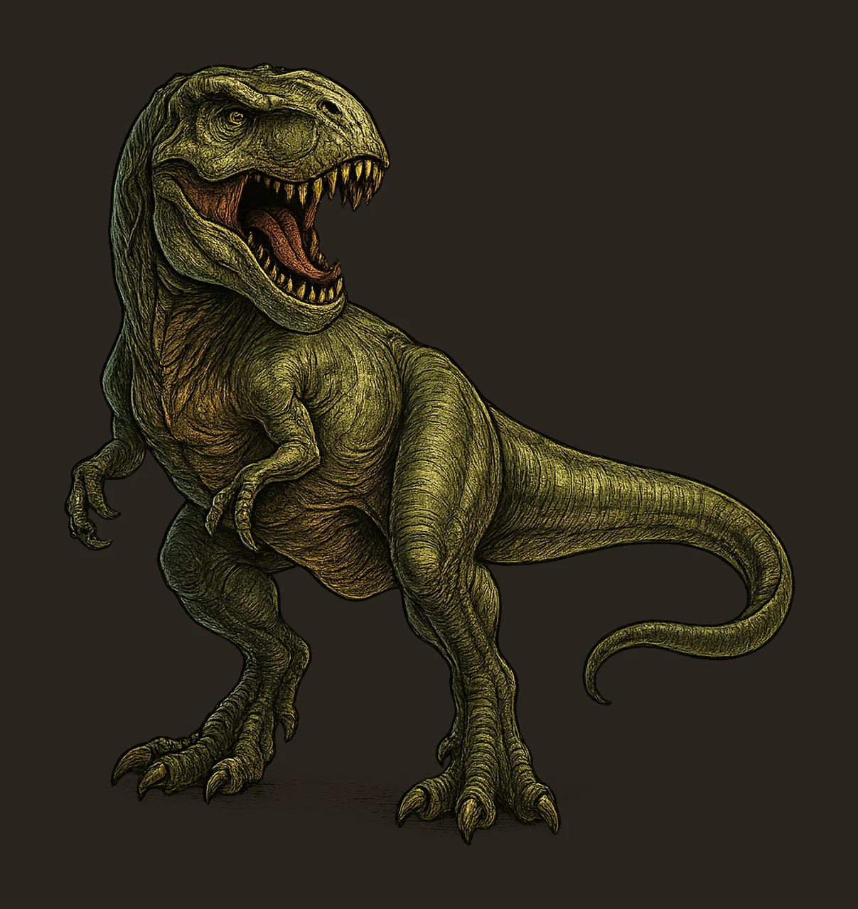 rex sublimation design download Hand drawn dinosaur Animal contrast preview thumbnail