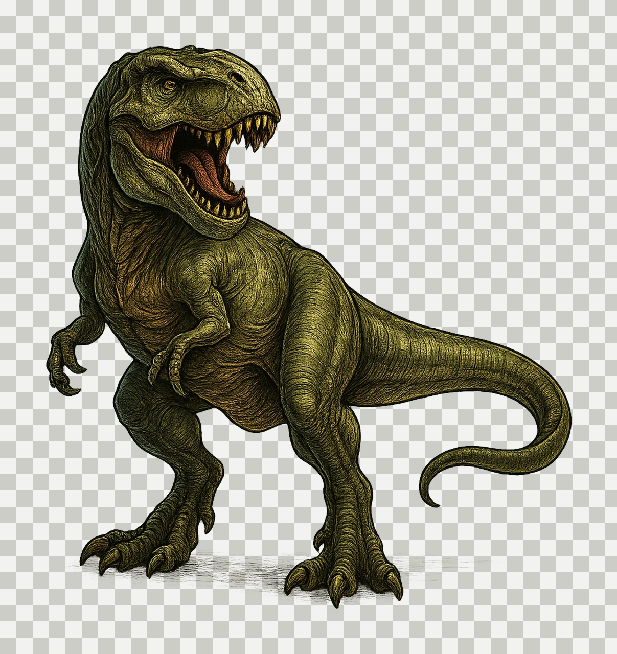 rex sublimation design download Hand drawn dinosaur Animal transparency and detail preview thumbnail