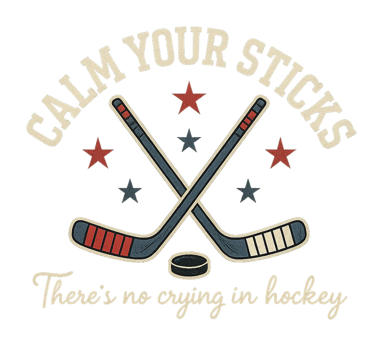 Hockey Mama Calm Your Sticks Design Sublimation Download