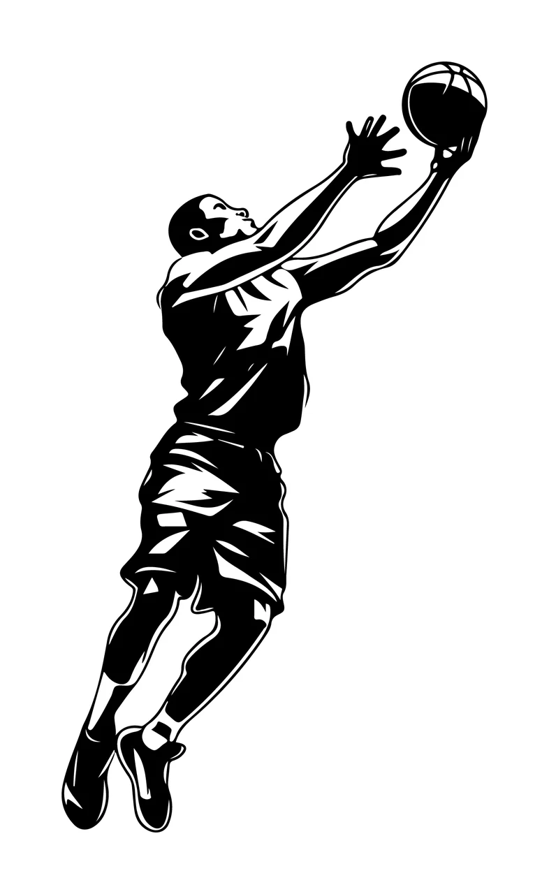 Can Glass Wrap Basketball Player Reaching With Person