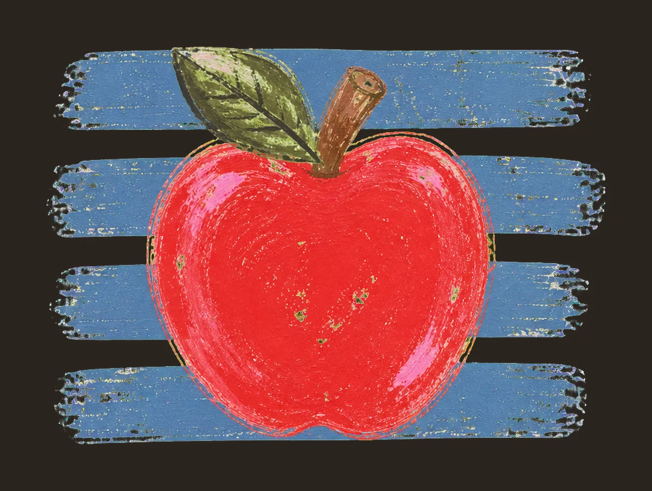 Coastal Apple Stripes Fall Teacher Mom Teaching Variation B contrast preview thumbnail