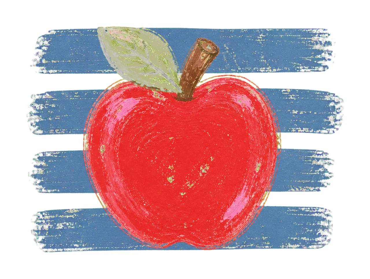 Coastal Apple Stripes Fall Teacher Mom Teaching Variation B