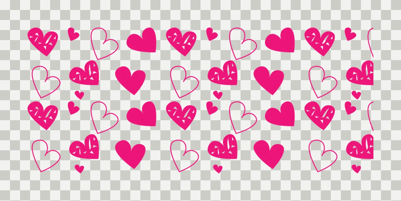 Hearts Can Glass Wrap Repeating Pattern lines dots line art transparency and detail preview thumbnail