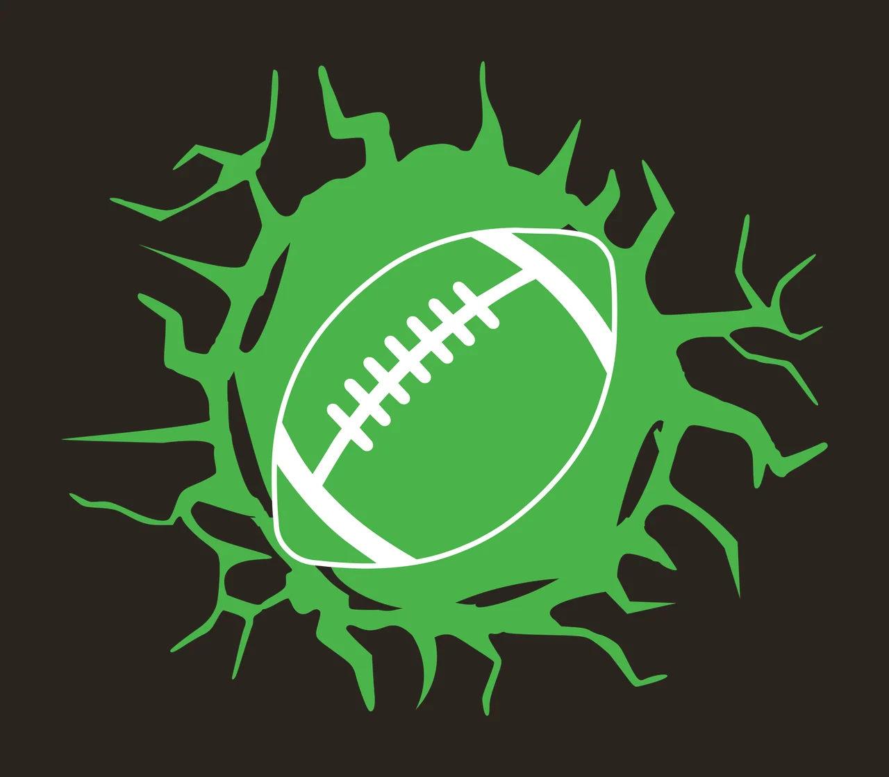 Circular Hole With Jagged Cracks In Black Silhouette cracked contrast preview thumbnail