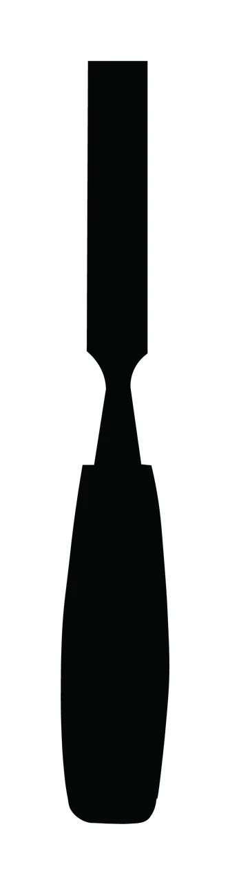 Black Silhouette Of A Straight Metal Chisel Tool handle blade