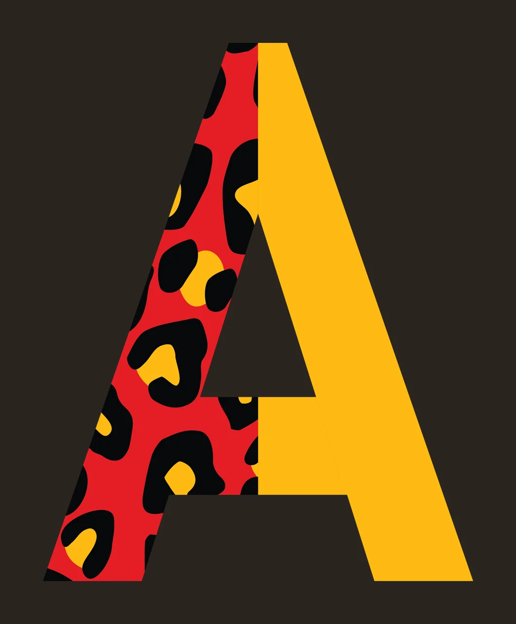Can Glass Wrap A Letter Leopard And Yellow contrast preview thumbnail