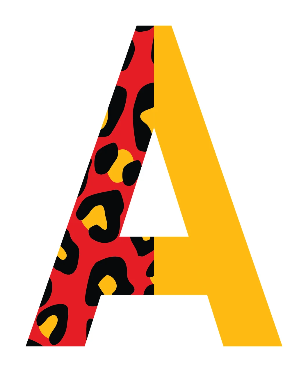Can Glass Wrap A Letter Leopard And Yellow