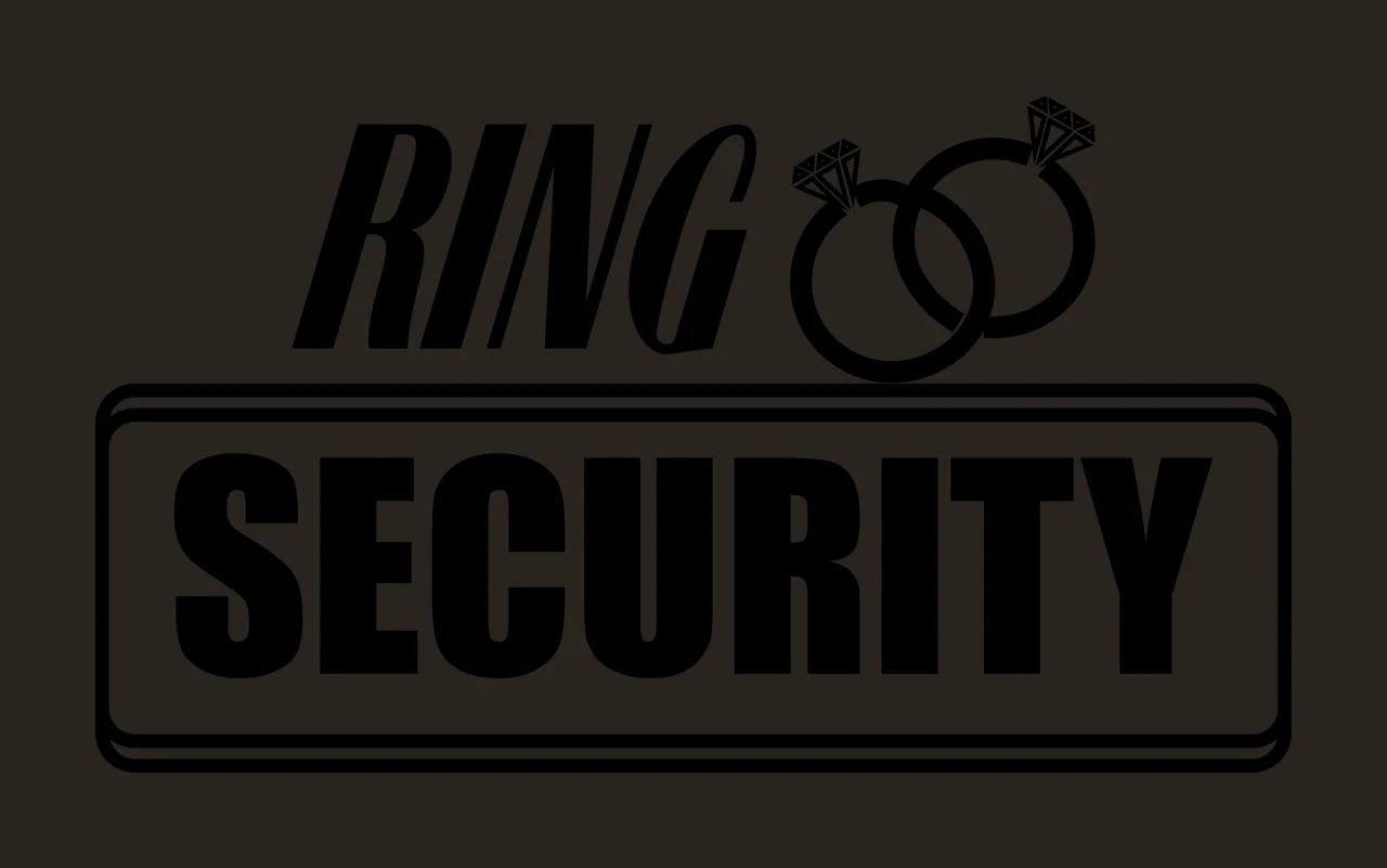 Ring Security Wedding Badge Graphic rings diamonds sign black contrast preview thumbnail