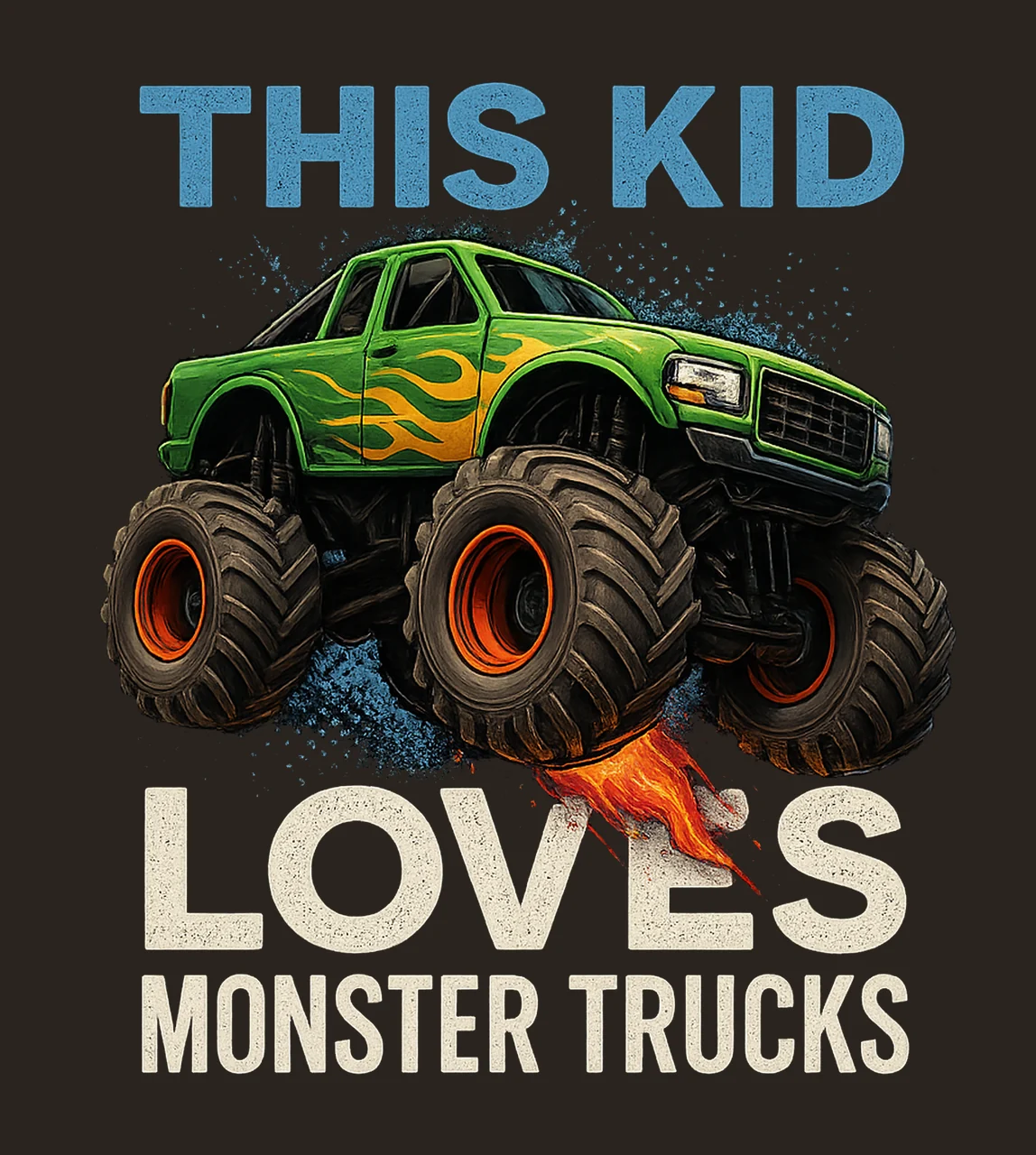Design This Kid Loves Monster Truck shirt Monster Truck contrast preview thumbnail