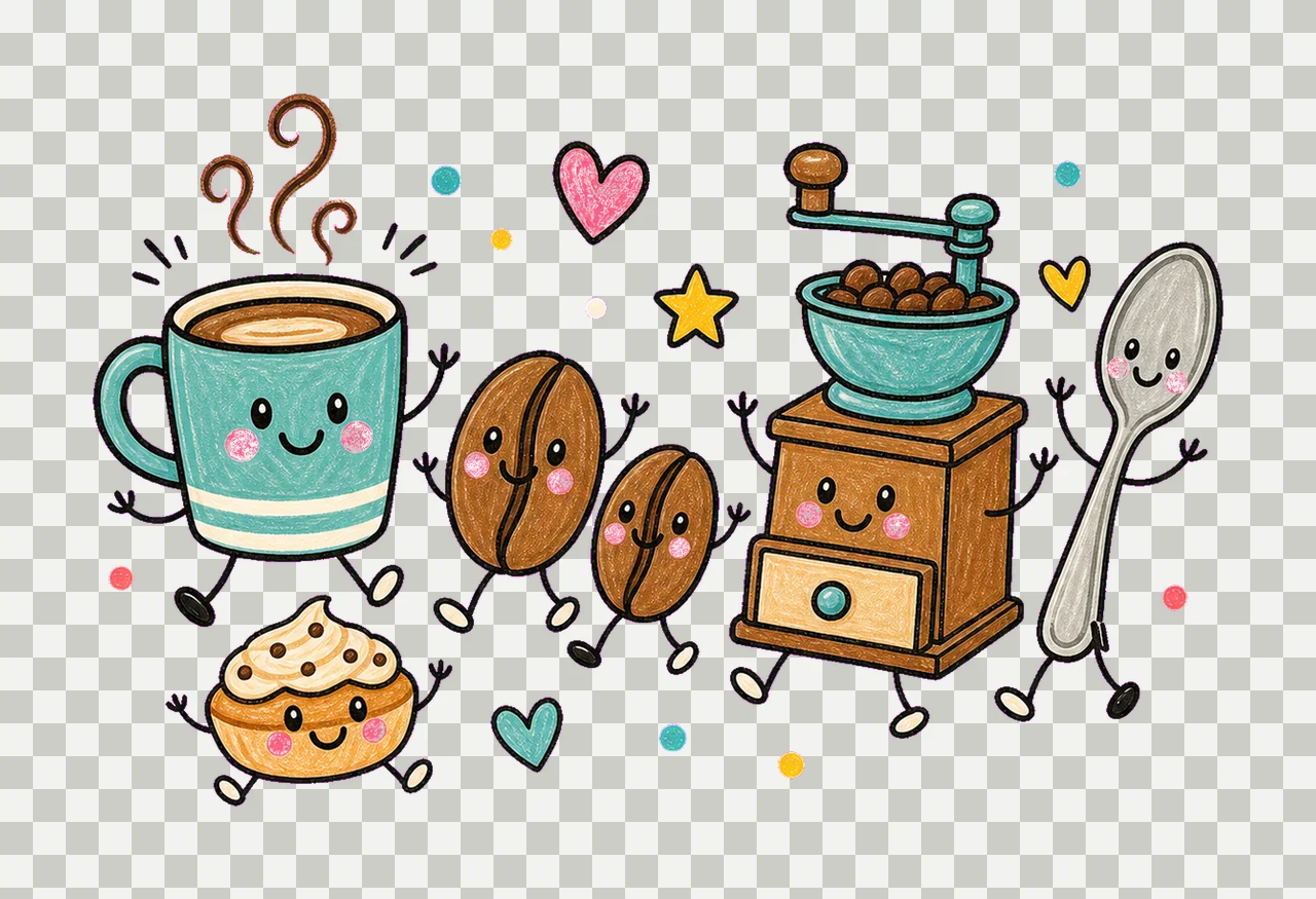 national coffee day 01 walking lineup sublimation instant transparency and detail preview thumbnail