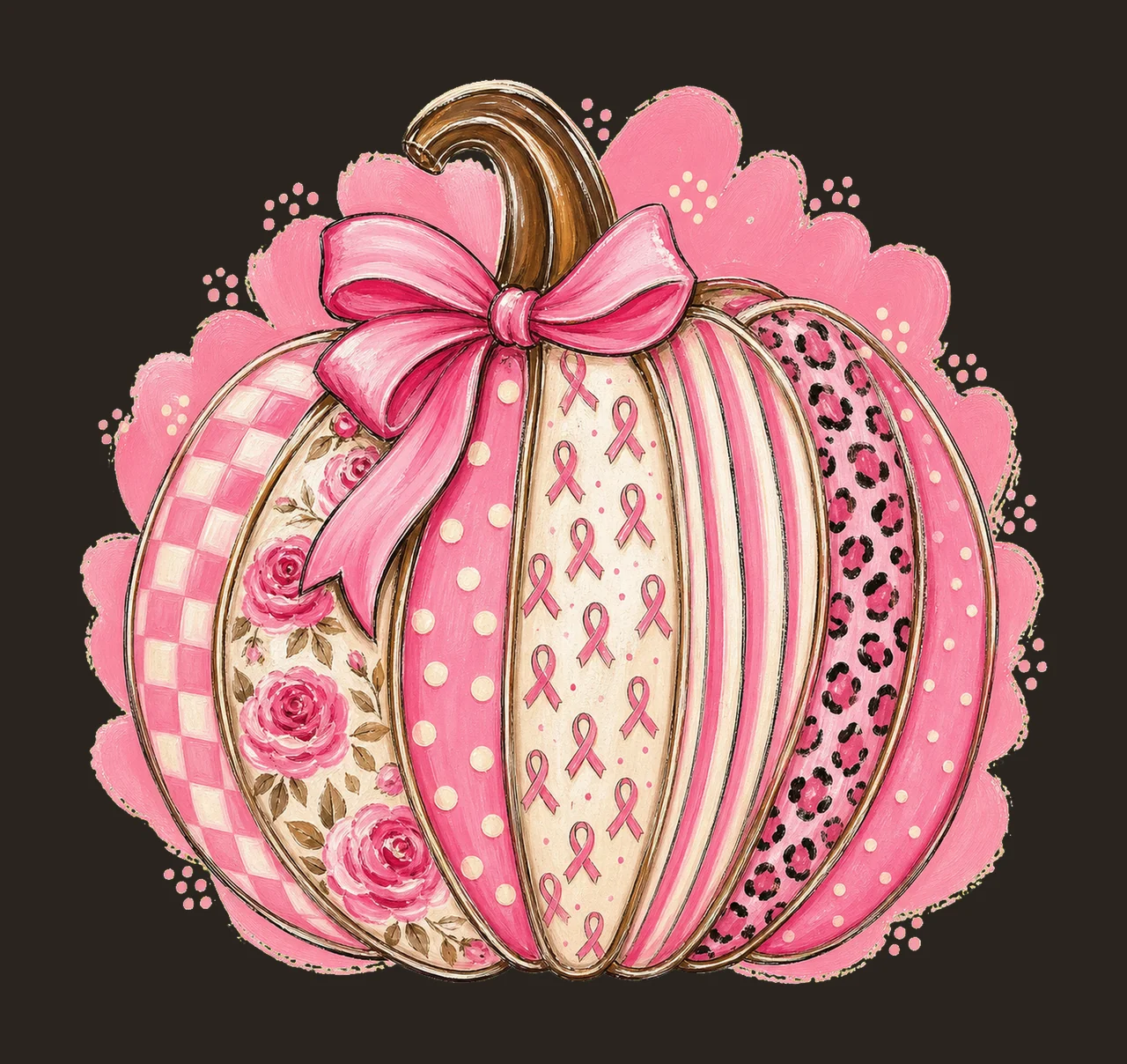 Breast Cancer Pumpkin Coquette Retro Breast Variation D contrast preview thumbnail