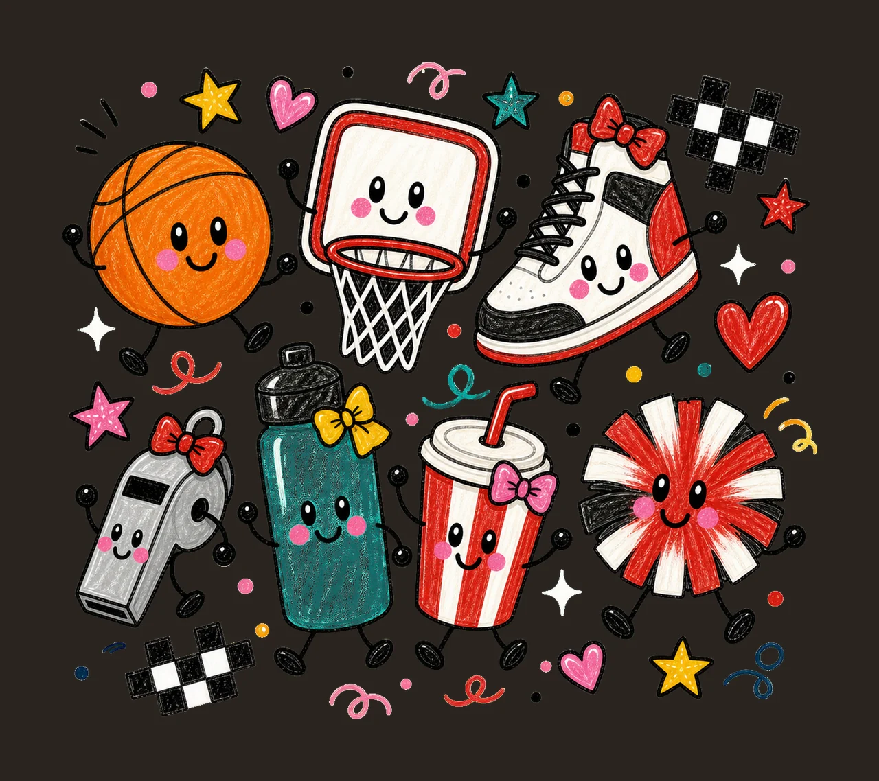 basketball game day 02 preppy checker sublimation instant contrast preview thumbnail