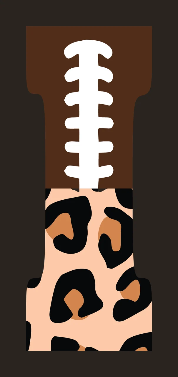 I Letter Pattern Split With Lacing And Leopard contrast preview thumbnail