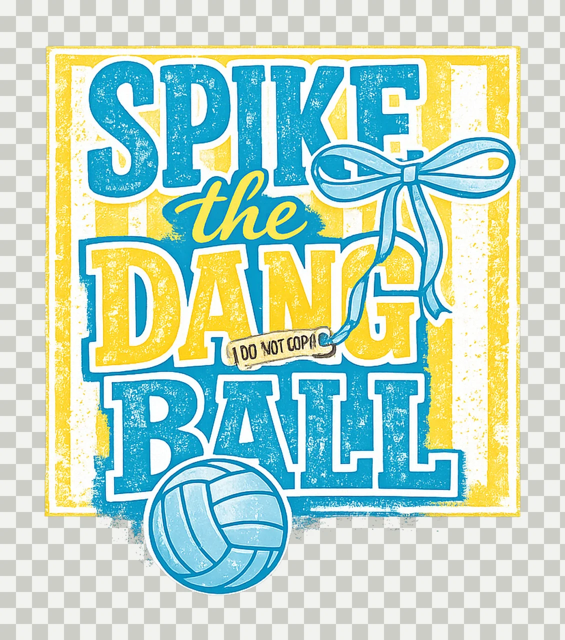 Spike the Dang Ball sublimation instant shirt design hoodie transparency and detail preview thumbnail