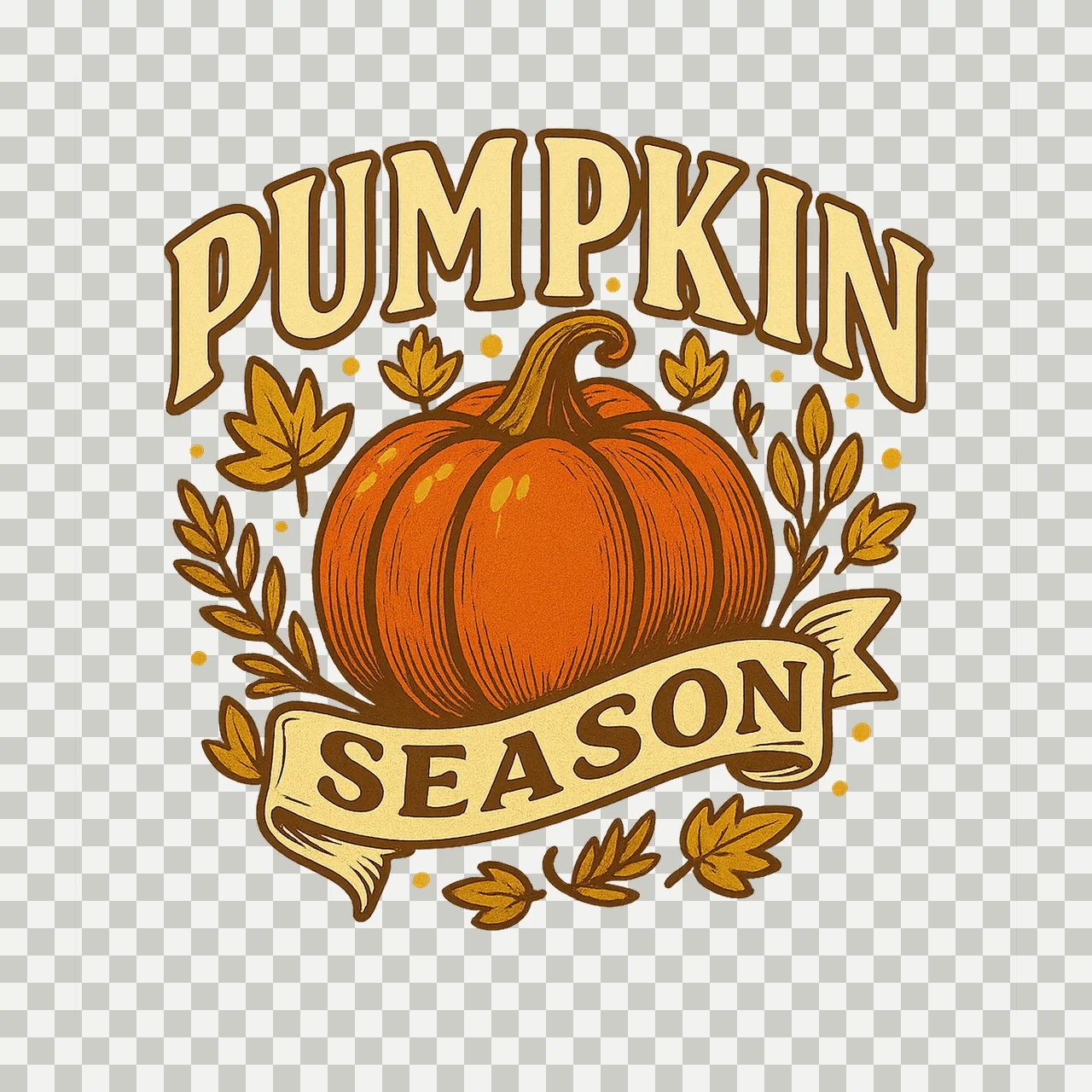 Embossed Fall Pumpkin Season Crewneck Sweatshirt Autumn transparency and detail preview thumbnail