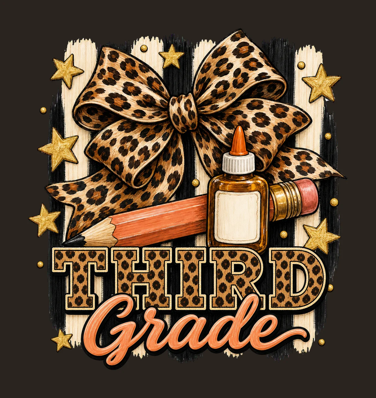 Leopard Coquette Pencil Back To School Pre Variation D contrast preview thumbnail