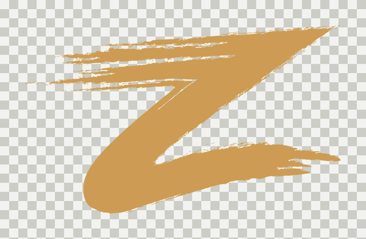 Brush Stroke Z Letter Shape forming calligraphy black white transparency and detail preview thumbnail