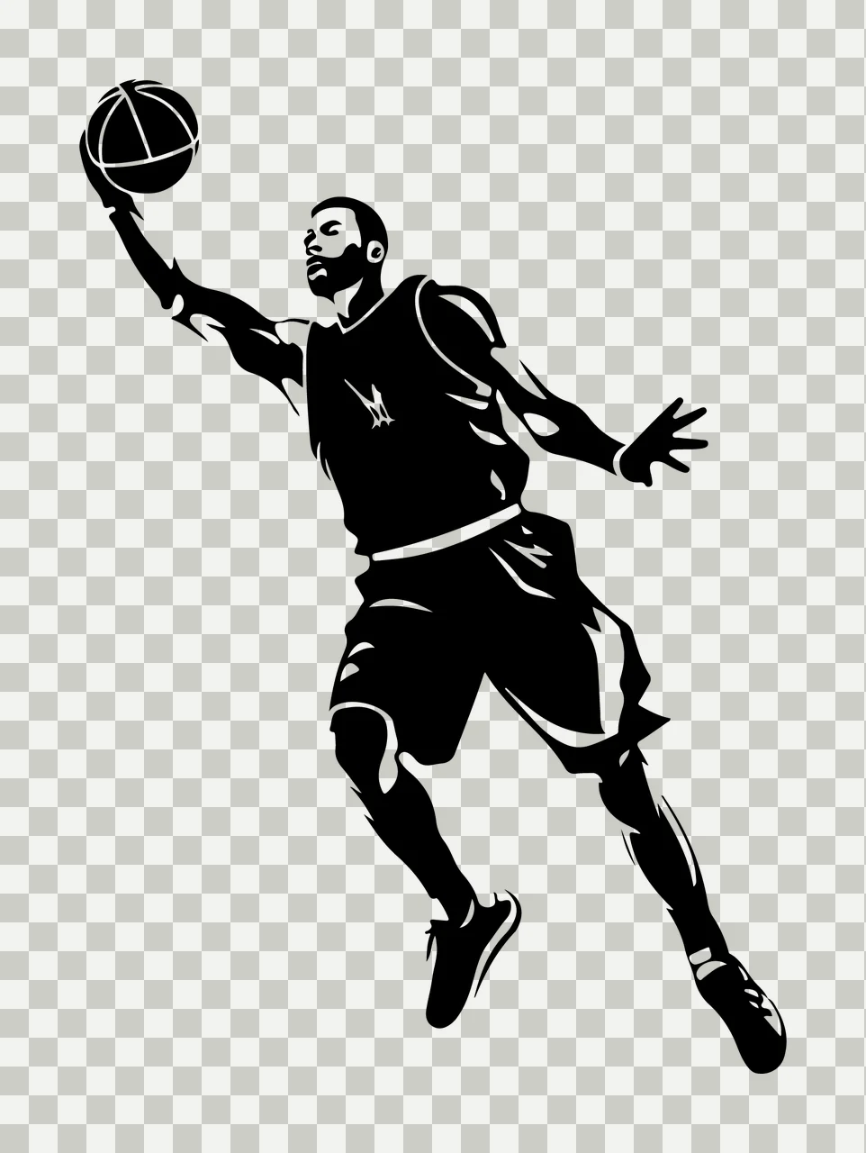 Can Glass Wrap Basketball Player Jumping With Jump transparency and detail preview thumbnail