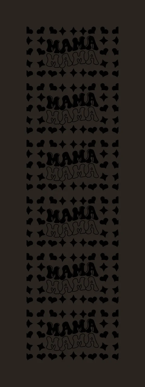 Mama Mama Text Pattern With Heart And Star Repeating Hearts contrast preview thumbnail