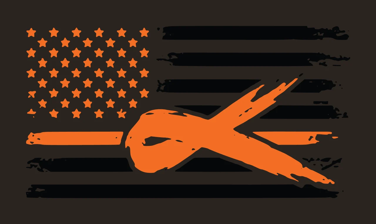 Awareness American Flag With Ribbon Silhouette positioned over contrast preview thumbnail