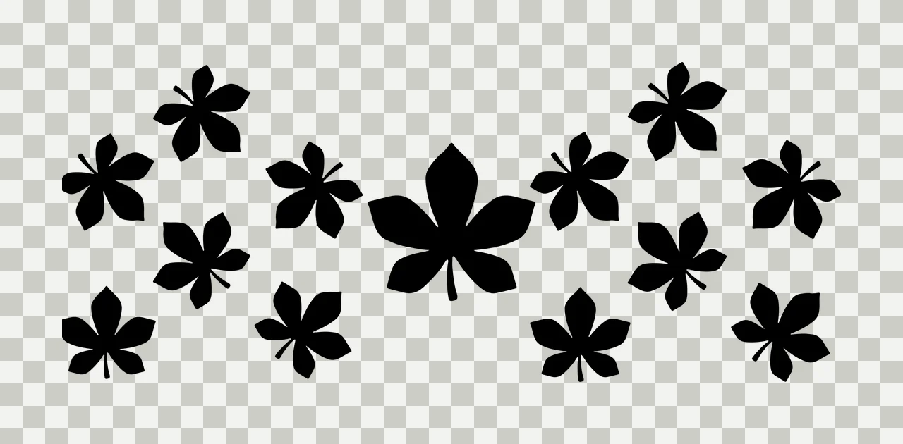 Can Glass Wrap Symmetric Leaf Silhouette Pattern Arrangement Leaves transparency and detail preview thumbnail