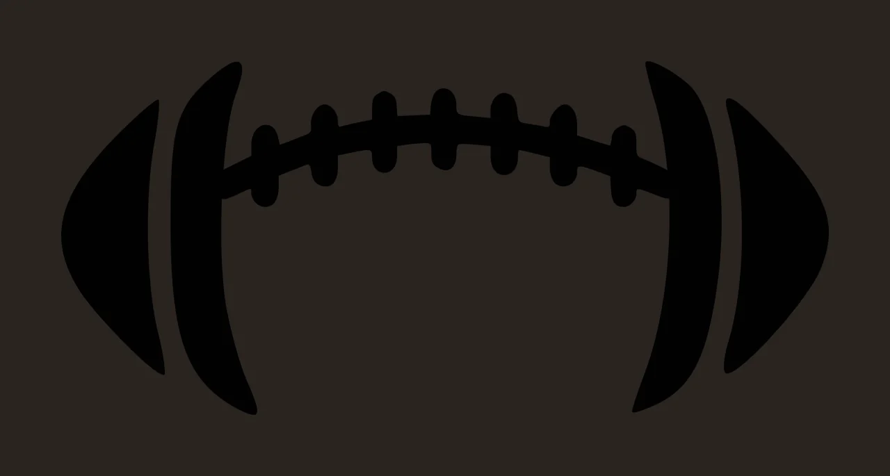 Football Black Silhouette Of An American With Curved laces contrast preview thumbnail