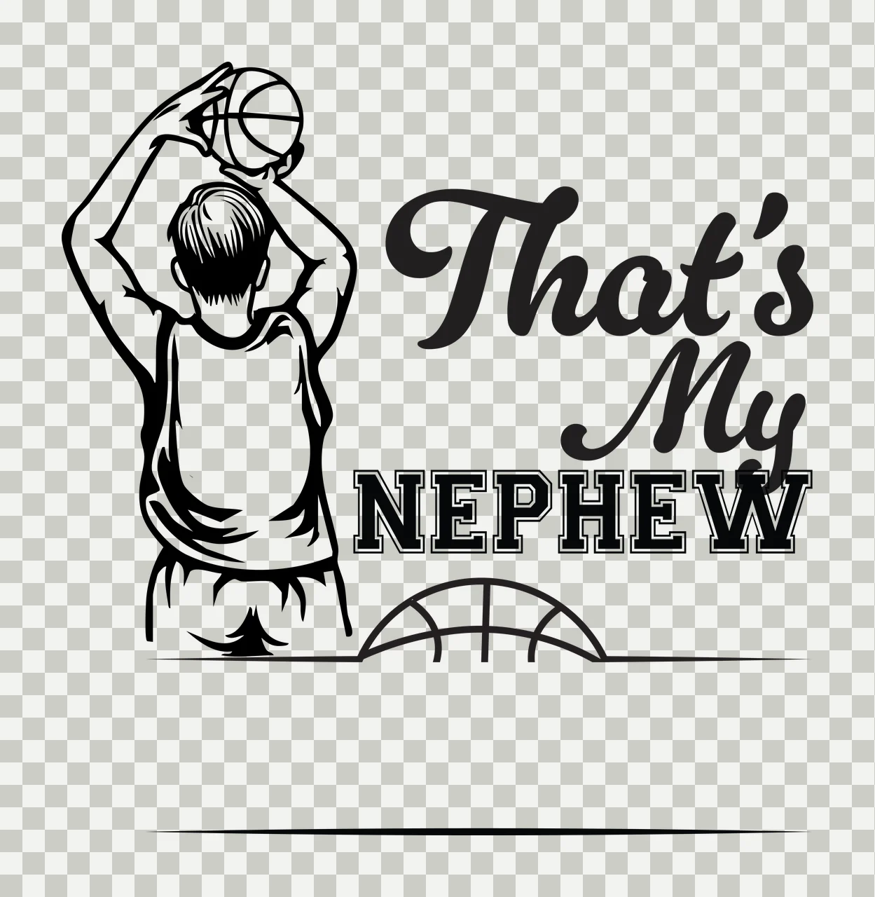 That S My Nephew Basketball Sports Graphic player shooting transparency and detail preview thumbnail