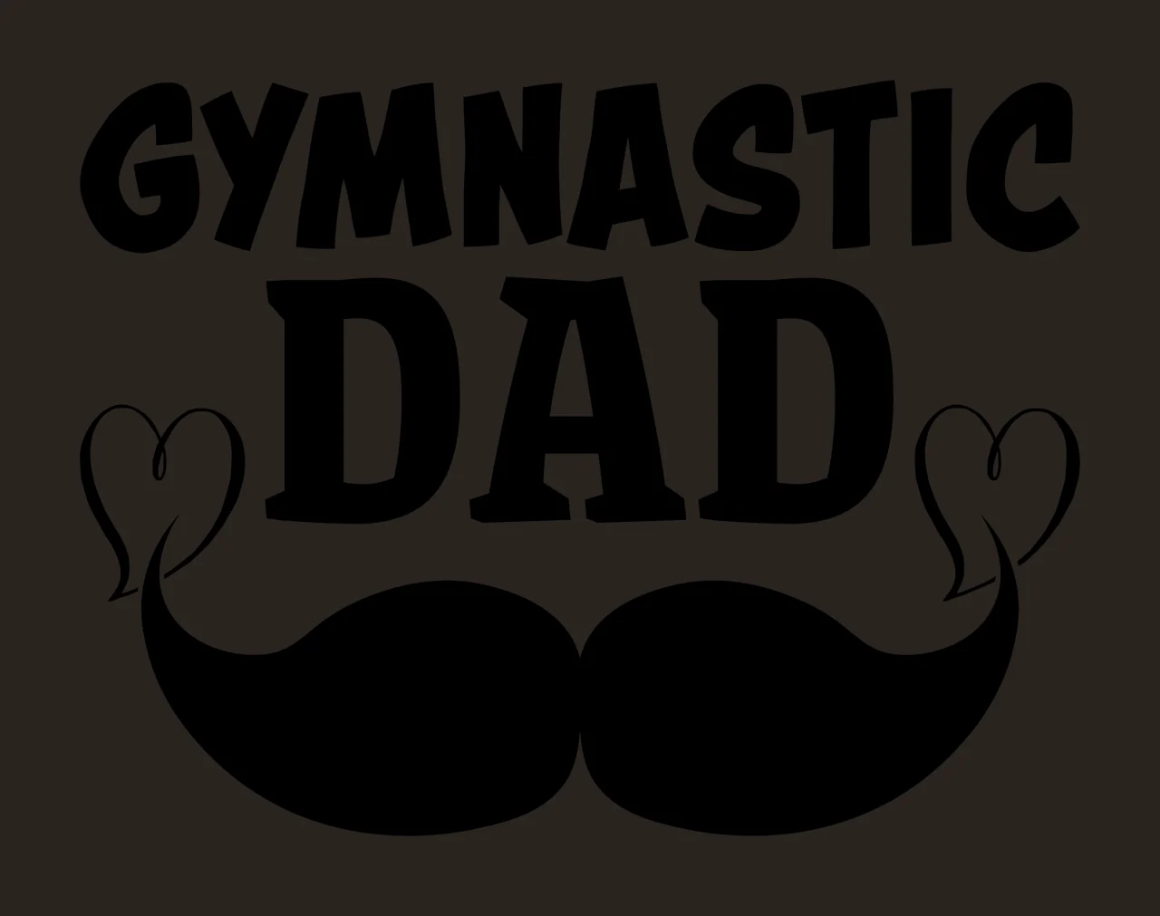 Gymnastic Dad Label With Mustache Icon contrast preview thumbnail