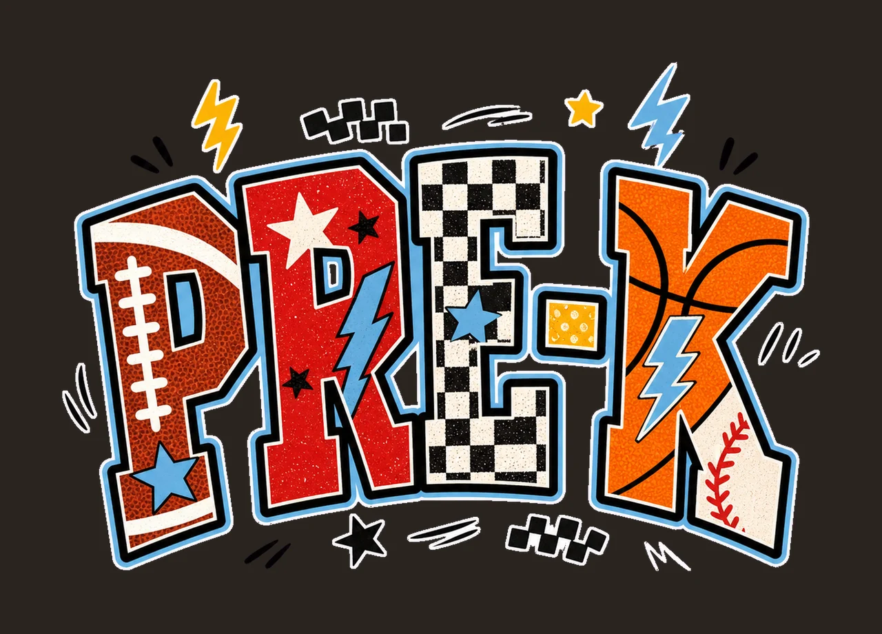 Retro Back to School Boys Pre Grade Sports sublimation contrast preview thumbnail