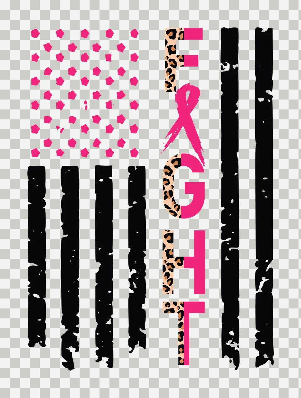 Flag Fight Typography With Distressed Design stripes stars transparency and detail preview thumbnail