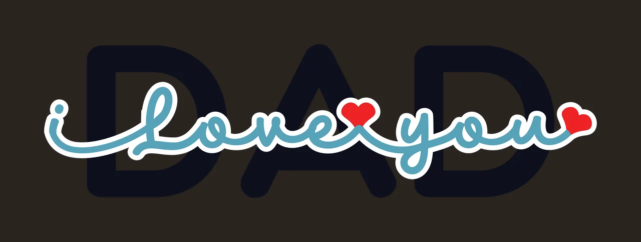 Dad Word With Horizontal Floral Vine Text silhouette black contrast preview thumbnail