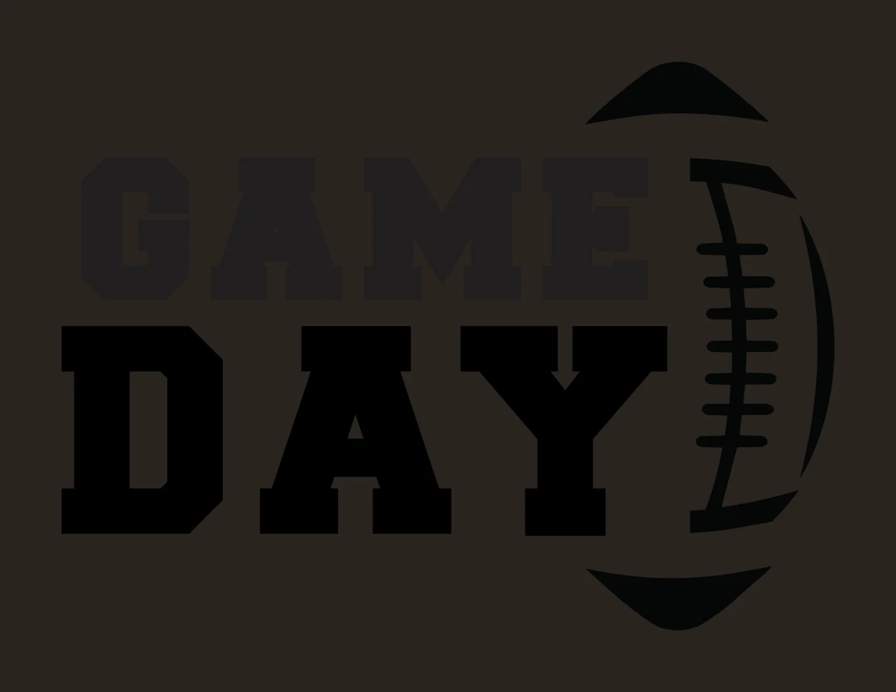 Game Day Football And Text Graphic Logo contrast preview thumbnail